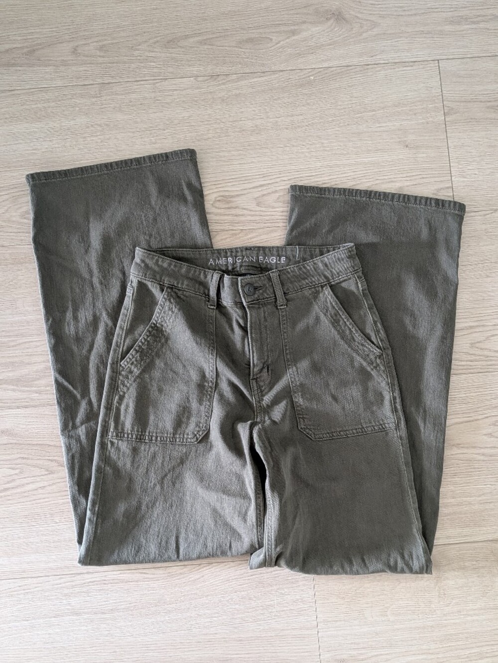 American Eagle Olive Wide Leg Pants